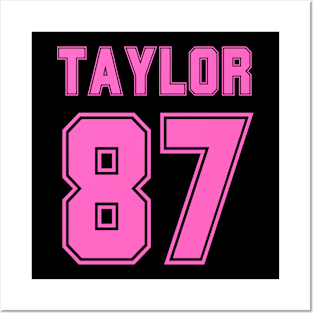 Pink Numbers Taylor 87 Posters and Art